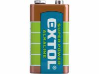 Baterie alkalické, 1ks, 9V (6LR61) EXTOL-LIGHT