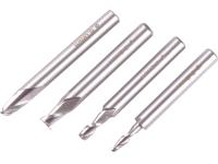 frézy stopkové, sada 4ks, ⌀3,2-4-6-6,3mm, HSS6542