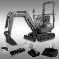 JANSEN® MB-700 Mini Excavator, 8.5 HP Petrol Engine, Set, Adjustable Undercar...