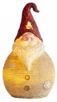 Postavička Xecco 62109, Santa kulatý střední, LED, polyresin, 28,5cm