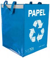 Taška na tříděný odpad SORT EASY PAPEL ES, 30x30x40cm, 36l SIXTOL