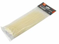 Pásky na vodiče bílé, 400x4,8mm, 100ks, NYLON EXTOL-PREMIUM