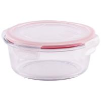 Dóza kulatá MagicHome BSG3, 950 ml, 17x7cm, borosilikátové sklo/PP, Clip