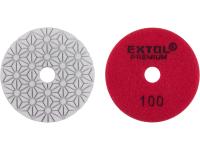 kotouč diamantový leštící na obklady, O100mm, P100, suchý zip
