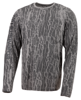 Triko s dlouhým rukávem Bark Camo, šedo-černé