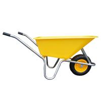 Kolečko zahradní PVC korba 100l, žluté