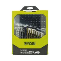 Sada vrtáků a šroubovacích bitů Ryobi RAK69MIX, 69ks