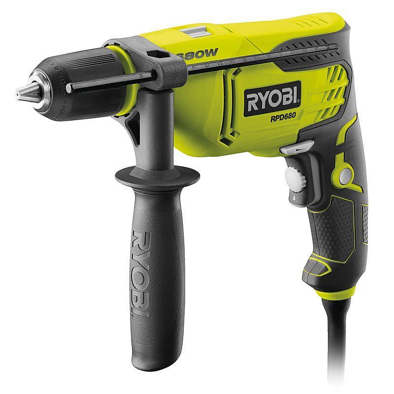 Elektrická vrtačka příklepová Ryobi RPD680K, 680W