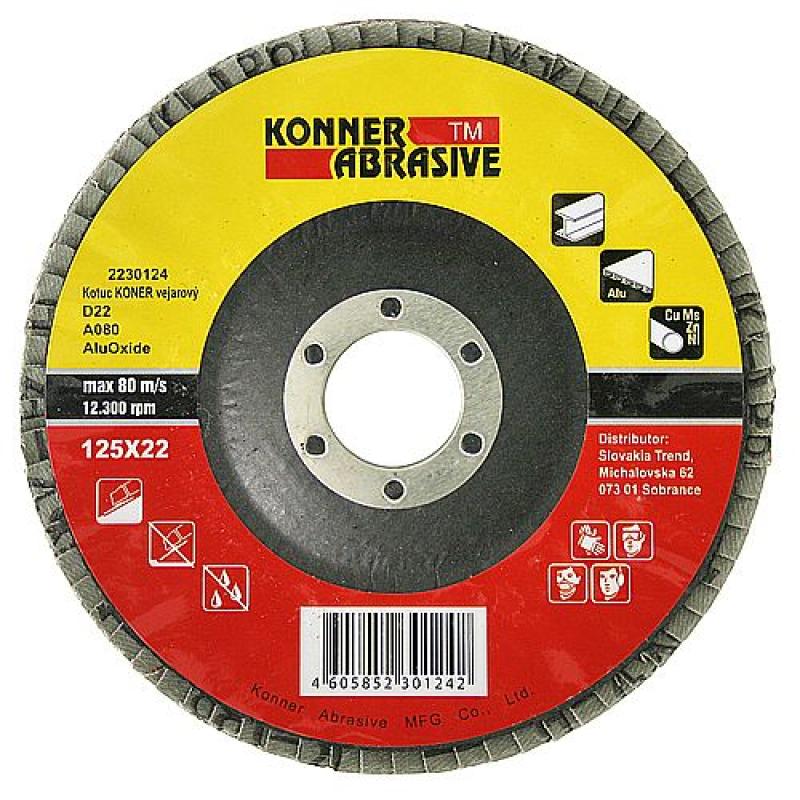 Lamelový kotouč AluOxide D22 115x22mm, G80