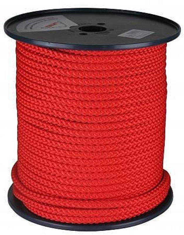 Lano pletené s jádrem 16pramenné PPV 8mm (plastová cívka/100m)