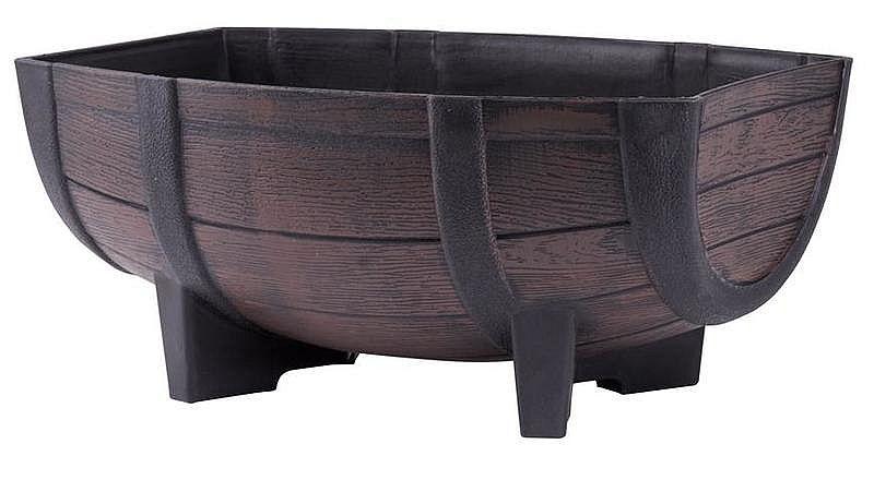 Květináč Woodeff barel teak, 29x41x19cm