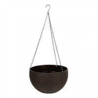 Květináč závěsný GDA Modern 835, 26x16cm, hnědý