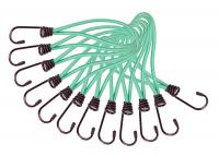 Sada upínacích gum s kovovým hákem CARGO CORD SET 1, 21cm, 12ks SIXTOL