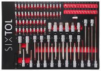 Modul s nářadím do dílenského vozíku MECHANIC TOOL TRAY 2, 102ks SIXTOL