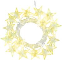 Řetěz MagicHome Vánoce, časovač, záclona, ​​hvězdy, 142xLED, teplá bílá, 8 funkcí, 3 m, IP44