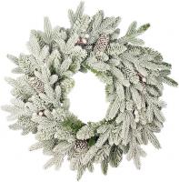 Věnec MagicHome Vánoce Frosty, zasněžený, 3D+2D, 50 cm