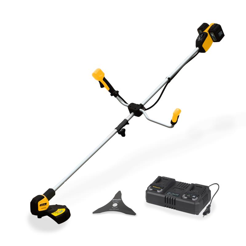 Riwall PRO RABC 2620i SET aku křovinořez 2 x 20 V + 2x 4 Ah baterie + duální rychlonabíječka 4,5 A