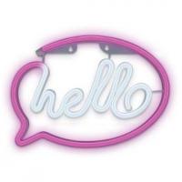LED neon Hello růžovo bílé FOREVER