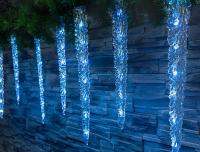 Řetěz MagicHome rampouchy, 65xLED ledově modrá, 8 funkcí, 230V, exteriér, 2,7m