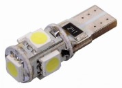Žárovka 5 SMD LED 12V T10 s rezistorem CAN-BUS ready bílá, COMPASS