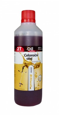 Celoroční olej Riwall pro 2-taktní motory (0.5l)  - Kliknutím zobrazíte detail obrázku.